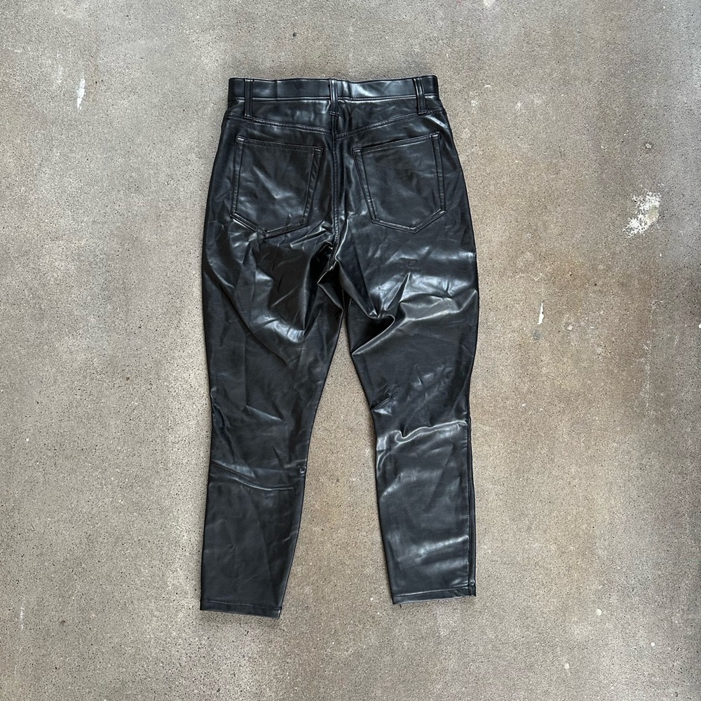 Abercrombie & Fitch Vegan Leather The Skinny High Rise Curve Love Black Sz 29|8S - Picture 8 of 10